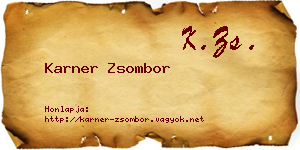 Karner Zsombor névjegykártya